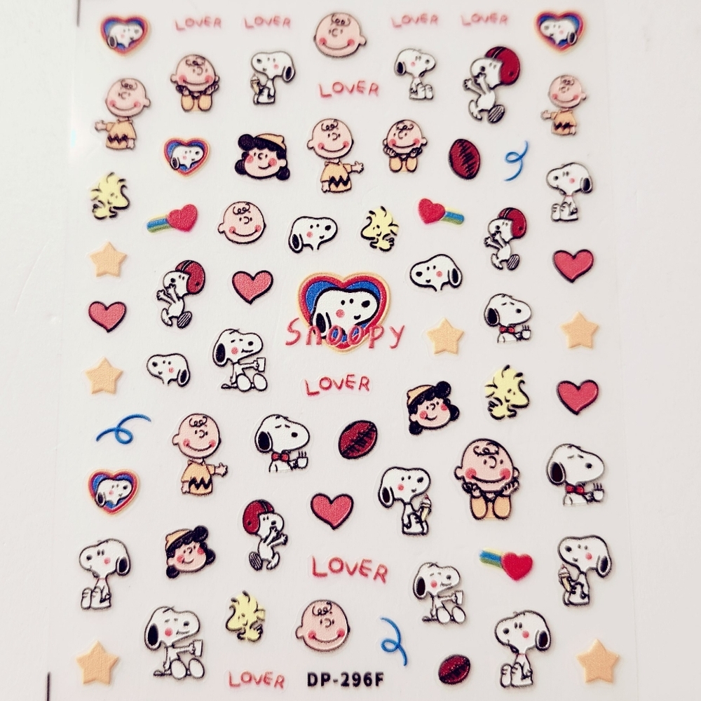 ⭐4/$15 Peanuts 5D Embossed Nail Art Stickers
